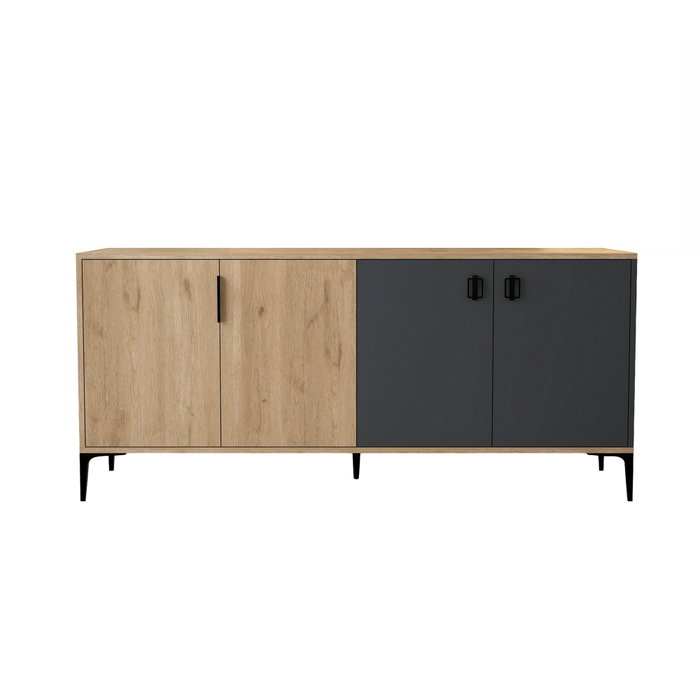 Hanah Home Neva 4001 Consola Roble Zafiro y Antracita